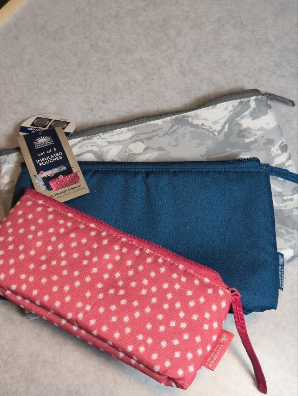 Insulated Snack Pouches Set of 3 California Innovations